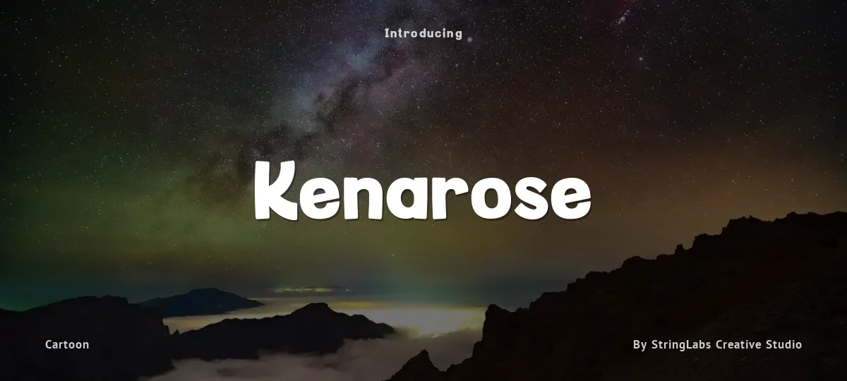Kenarose font preview