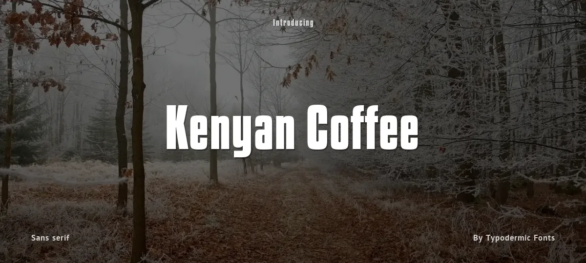 Kenyan Coffee font preview