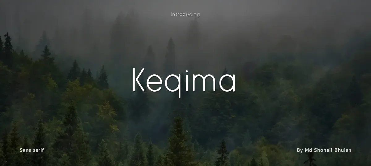 Keqima font preview