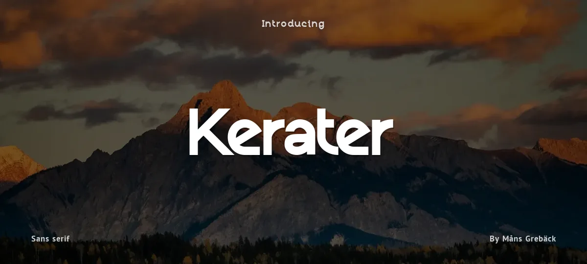 Kerater font preview