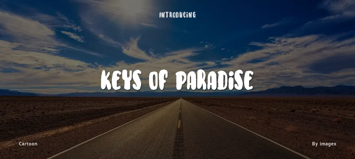 Keys of Paradise font preview