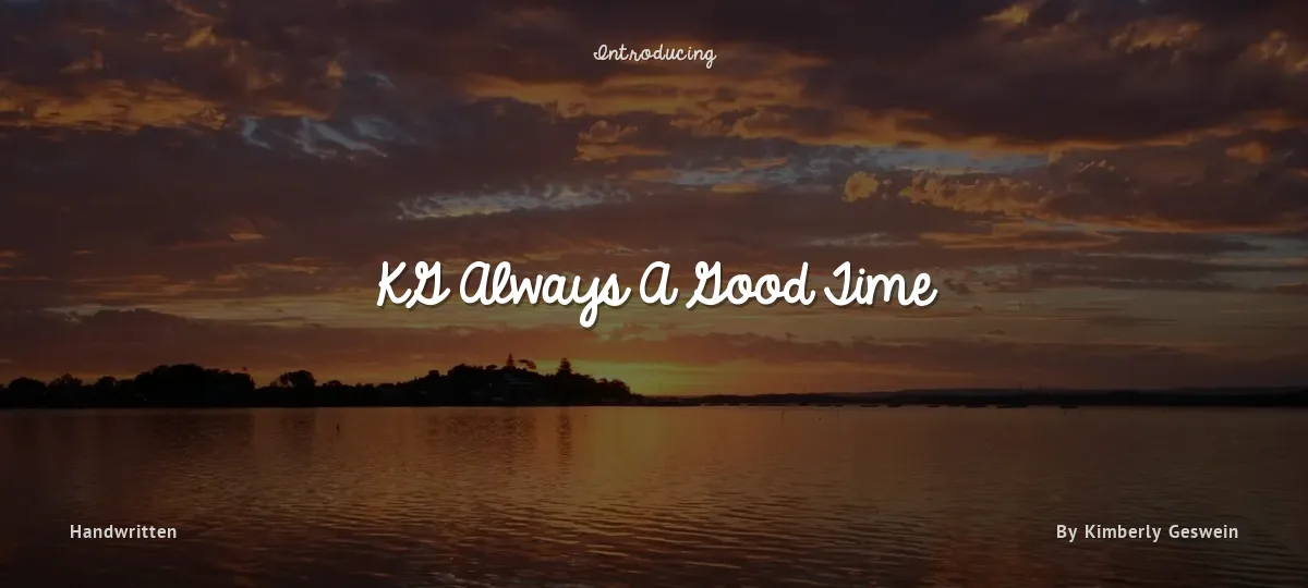 KG Always A Good Time font preview