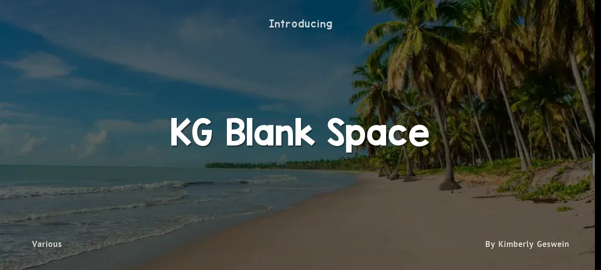 KG Blank Space font preview