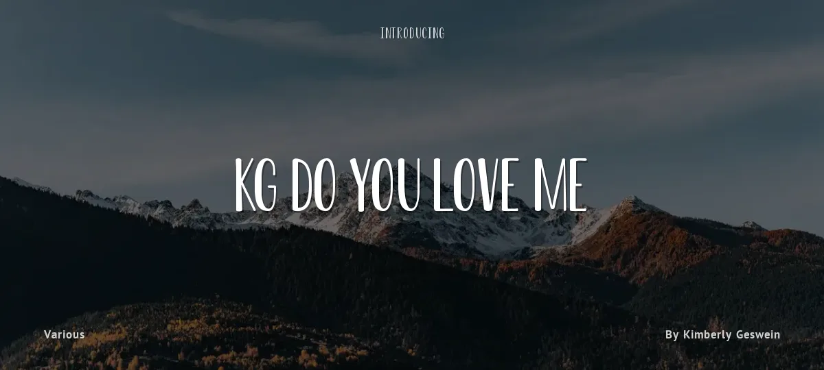 KG Do You Love Me font preview