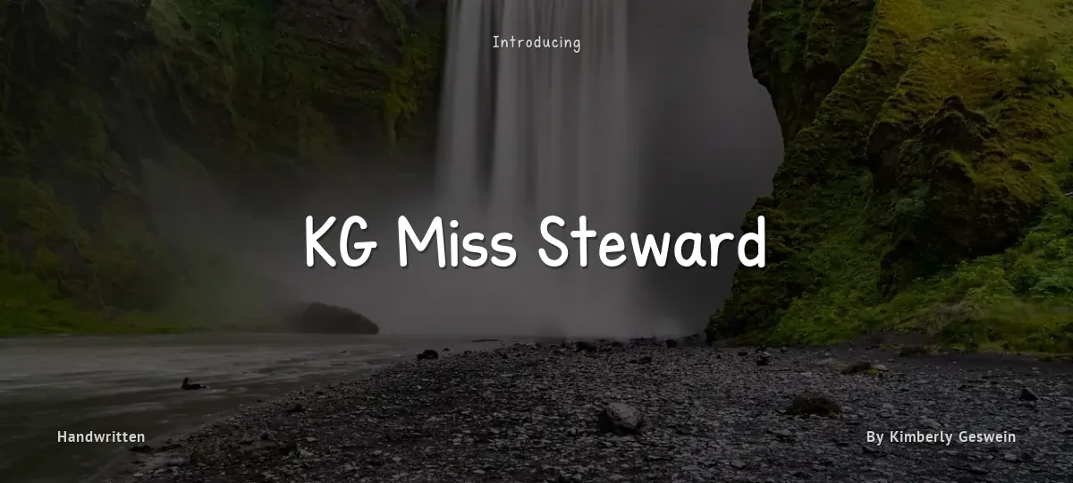KG Miss Steward font preview