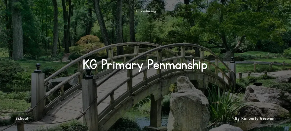 KG Primary Penmanship font preview
