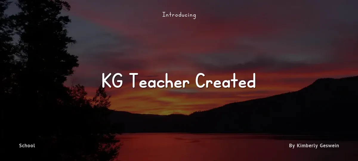 KG Teacher Created font preview