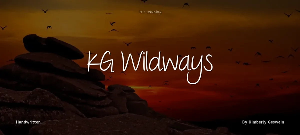 KG Wildways font preview