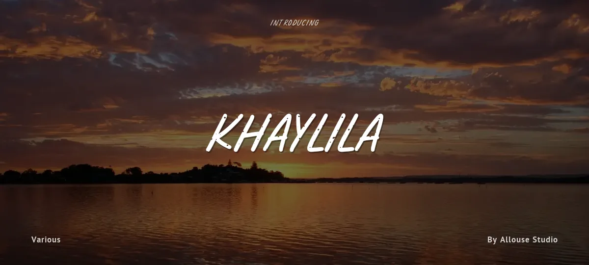 Khaylila font preview