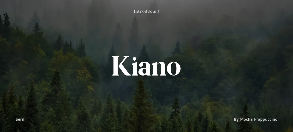 Kiano font preview