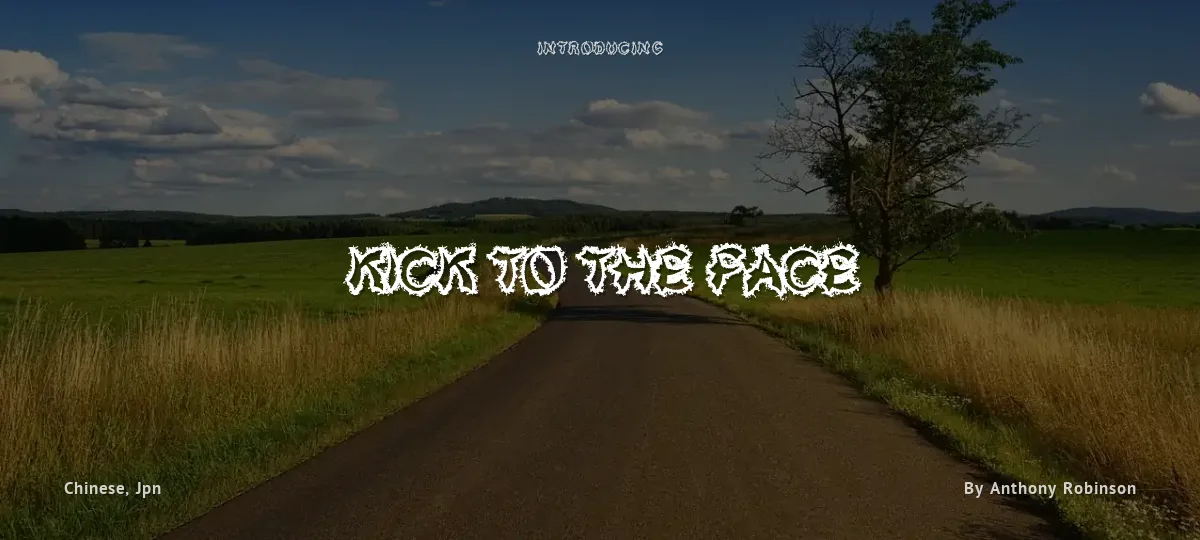 Kick To The Face font preview
