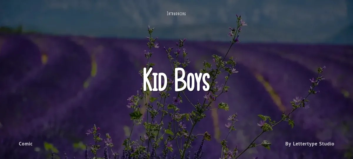 Kid Boys font preview