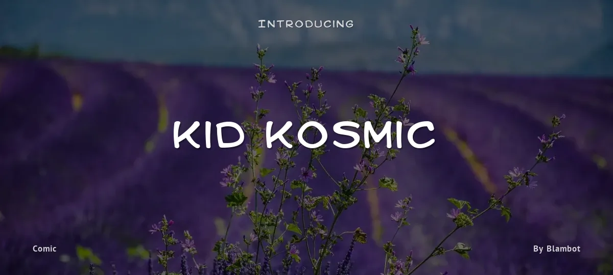 Kid Kosmic font preview