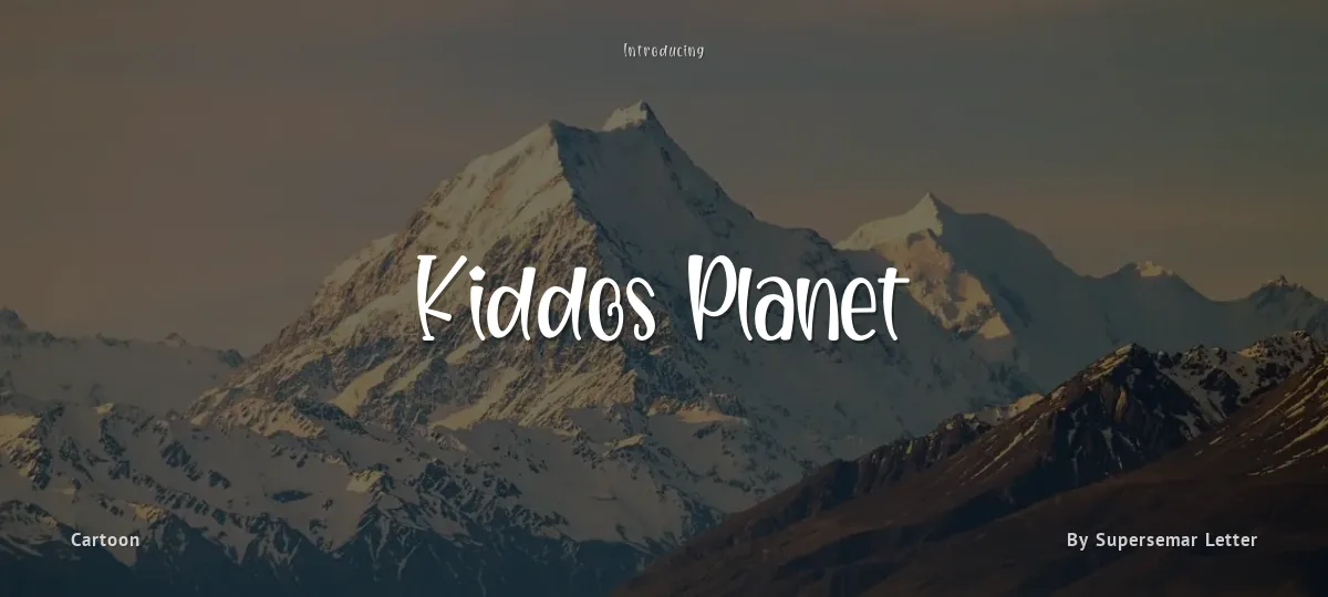 Kiddos Planet font preview