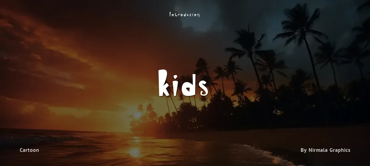 Kids font preview