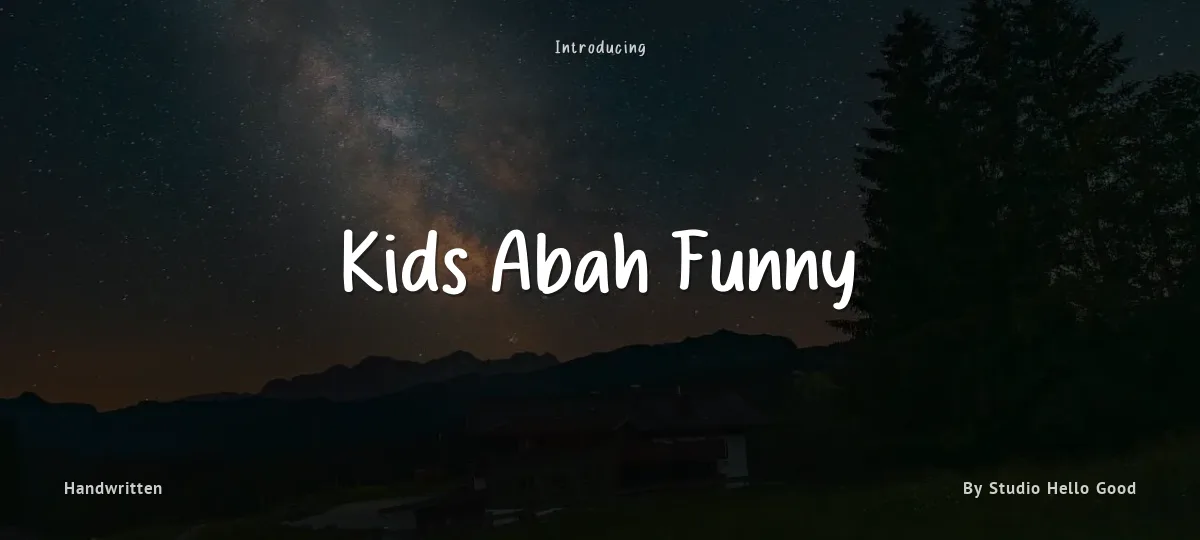 Kids Abah Funny font preview