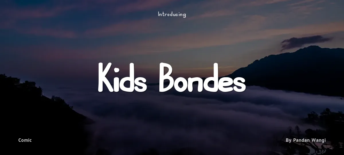Kids Bondes font preview
