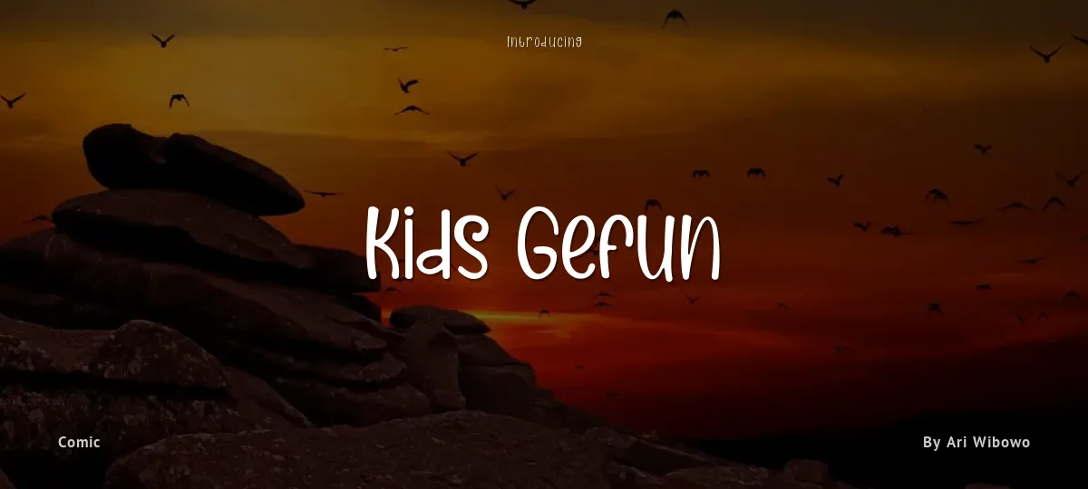 Kids Gefun font preview