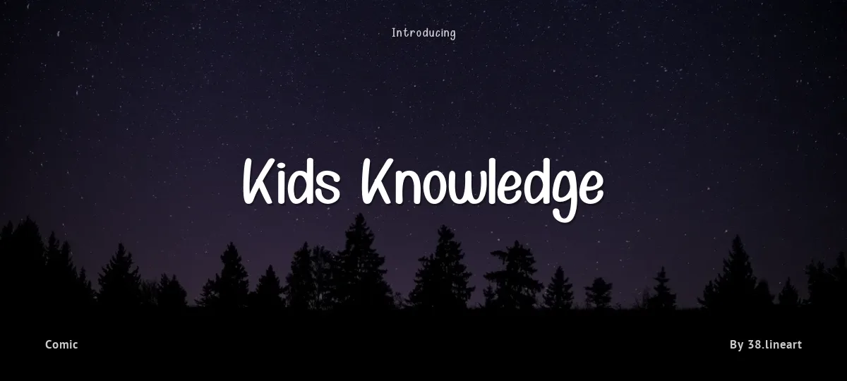 Kids Knowledge font preview