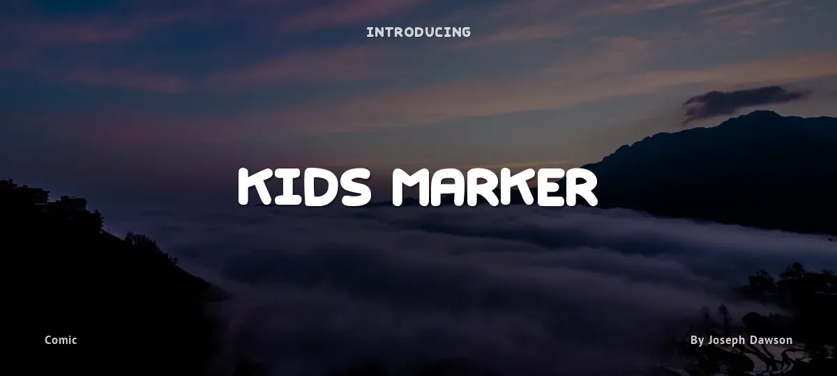 Kids Marker font preview