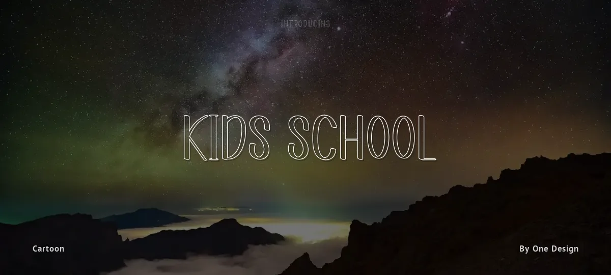 Kids School font preview