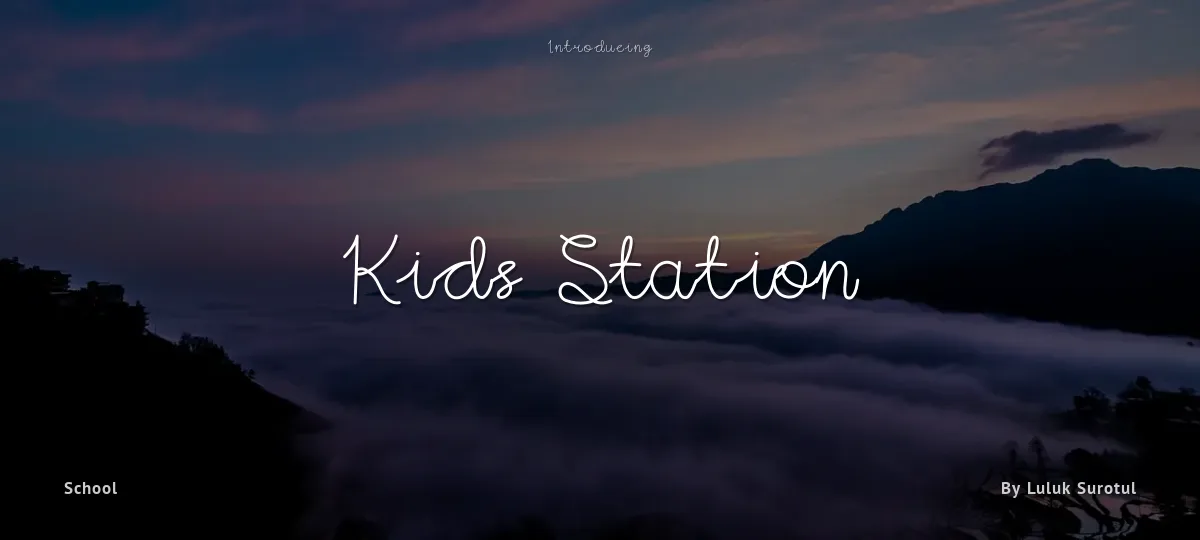 Kids Station font preview