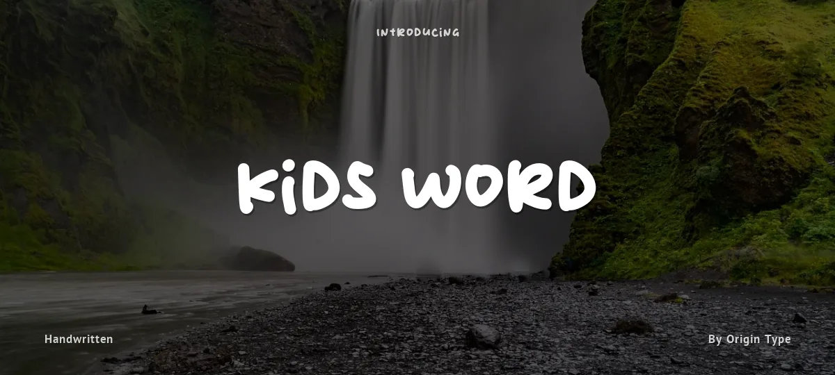 Kids Word font preview