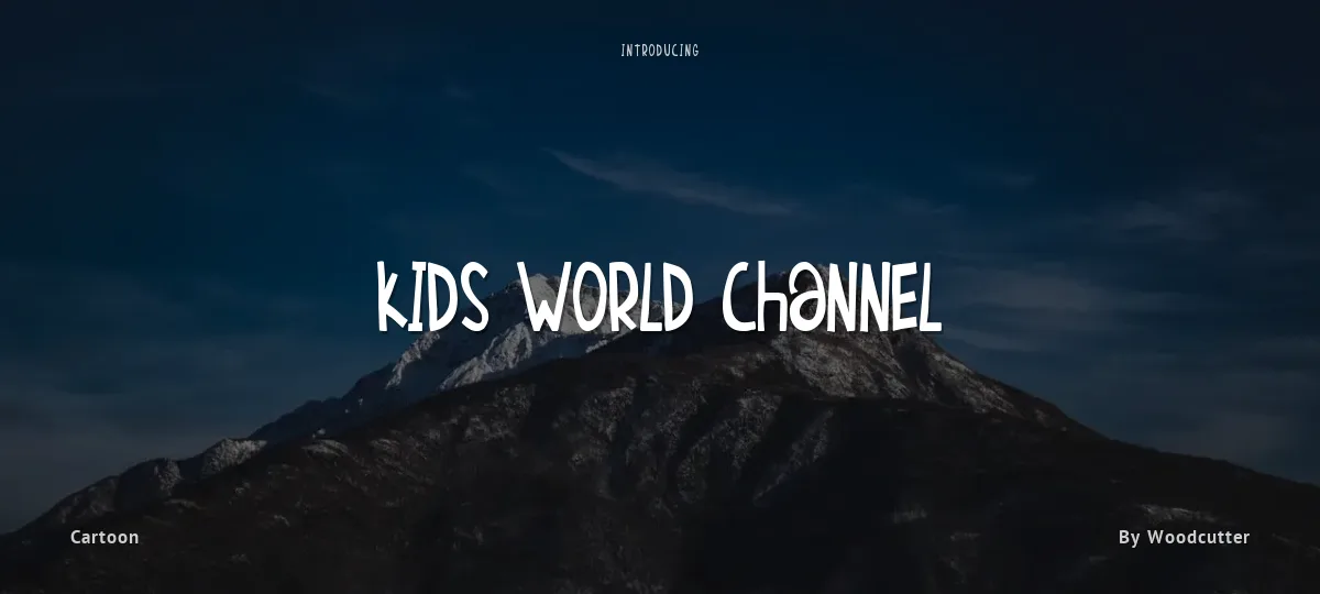 Kids World Channel font preview