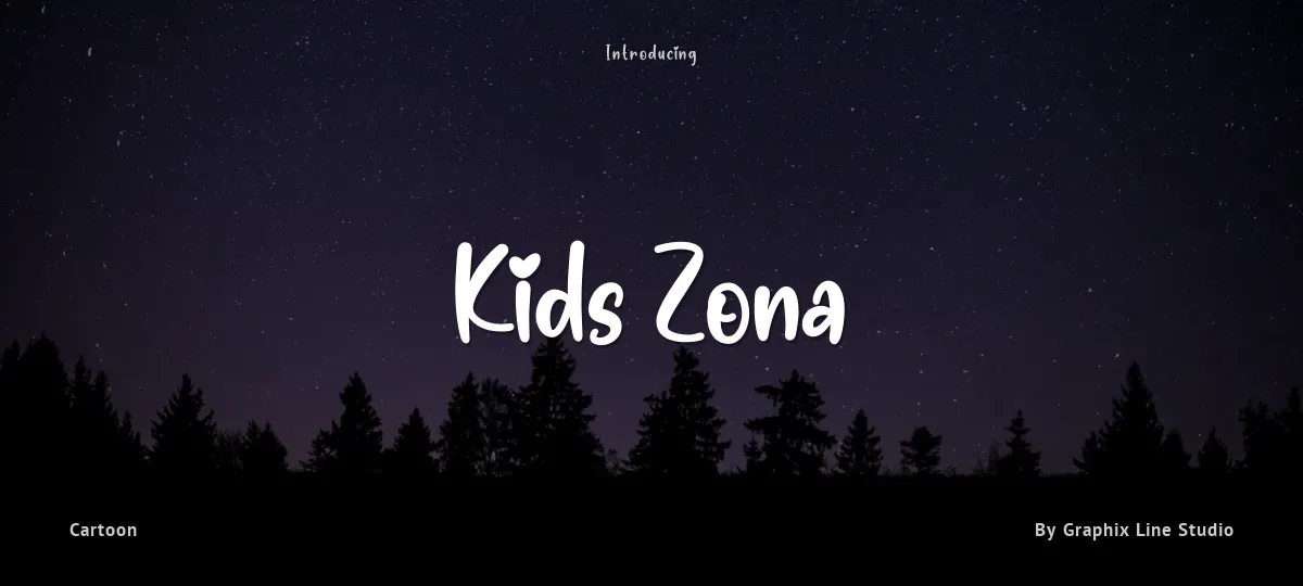 Kids Zona font preview