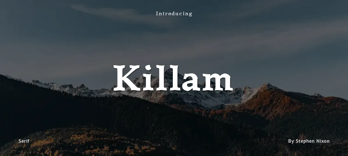 Killam font preview