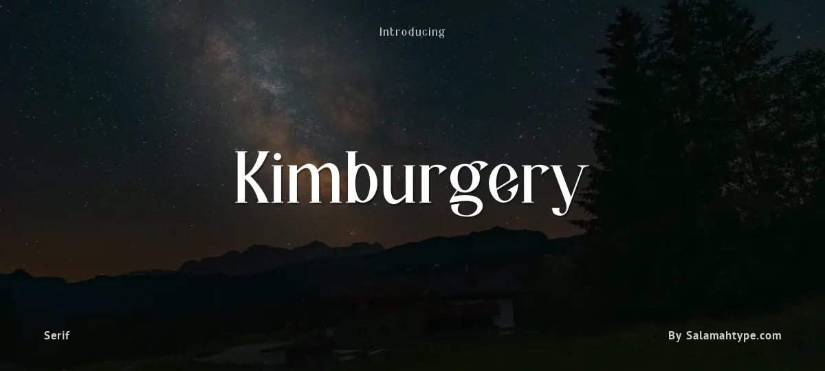 Kimburgery font preview
