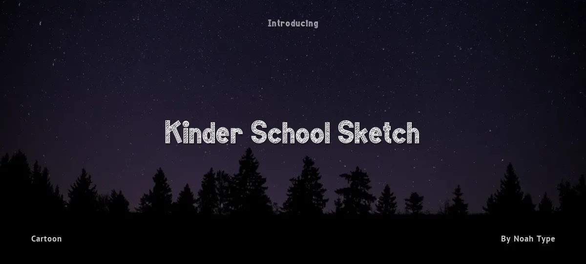 Kinder School Sketch font preview