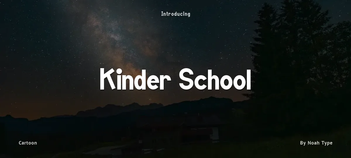 Kinder School font preview