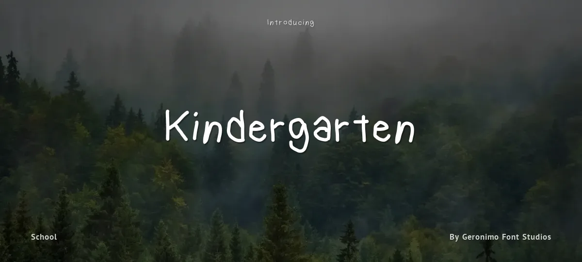 Kindergarten font preview