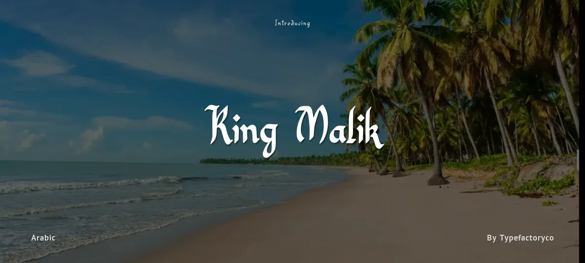 King Malik font preview