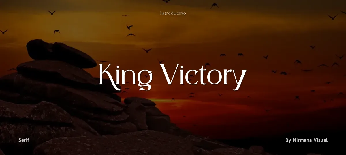 King Victory font preview
