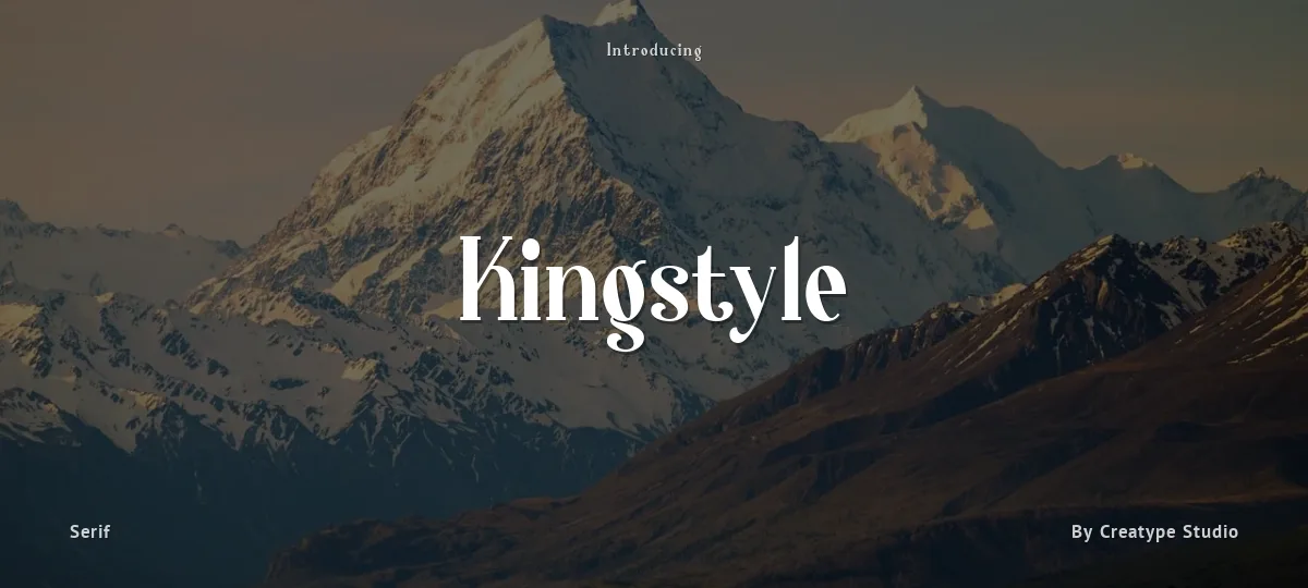 Kingstyle font preview