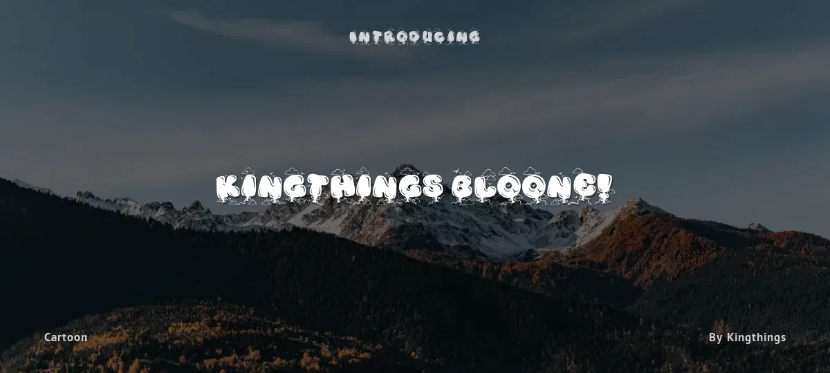 Kingthings Bloone! font preview