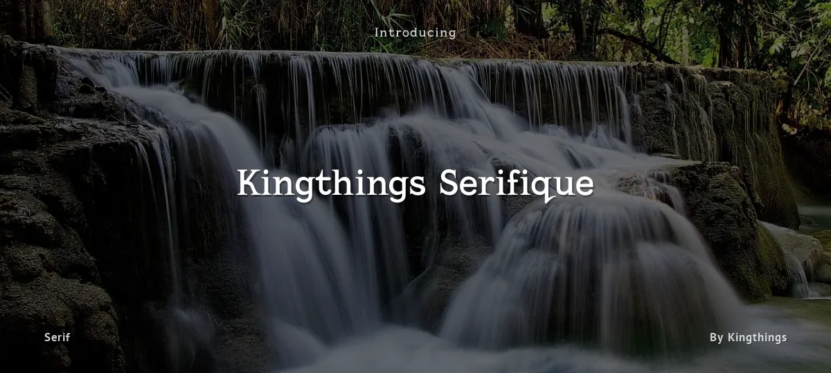 Kingthings Serifique font preview