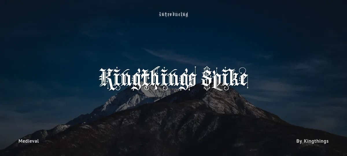 Kingthings Spike font preview