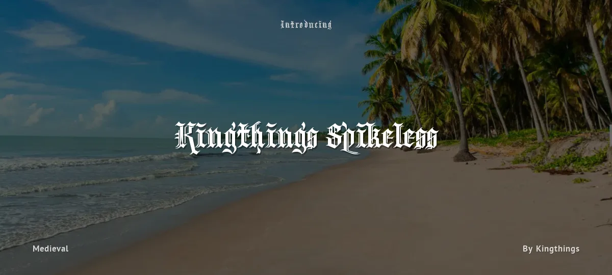Kingthings Spikeless font preview