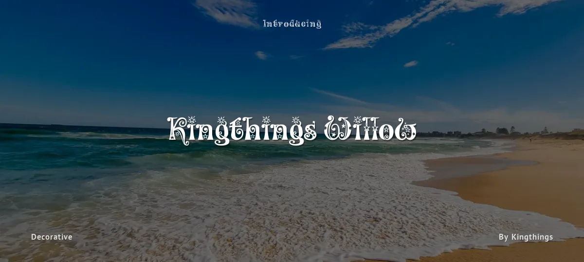 Kingthings Willow font preview