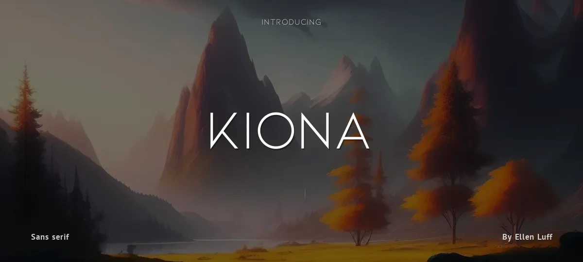 Kiona font preview