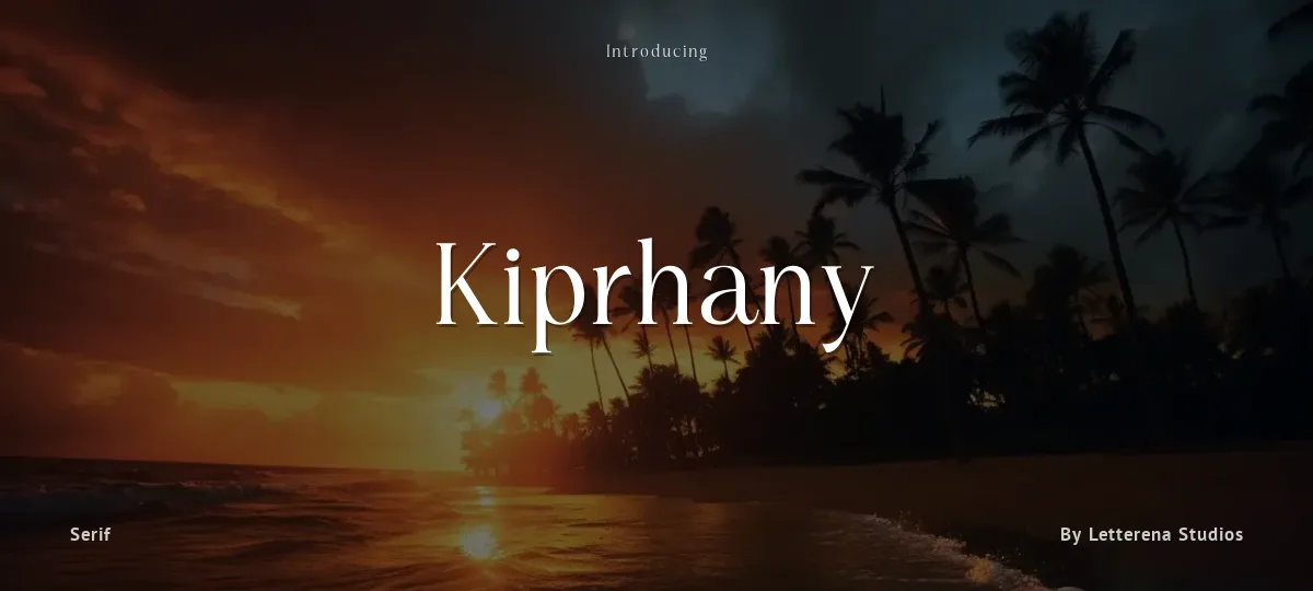 Kiprhany font preview