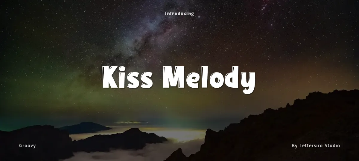 Kiss Melody font preview
