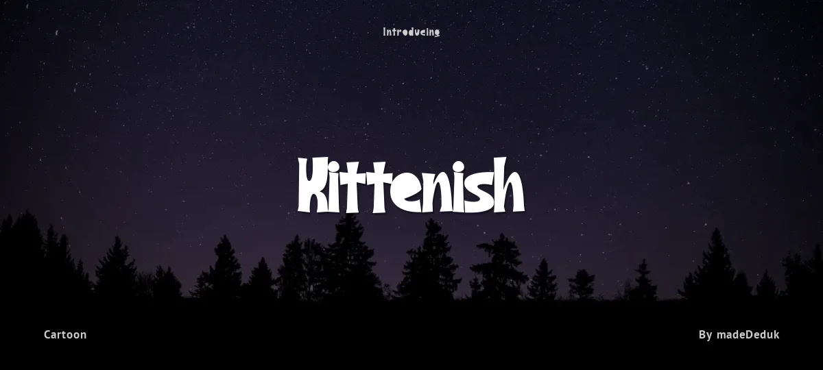 Kittenish font preview