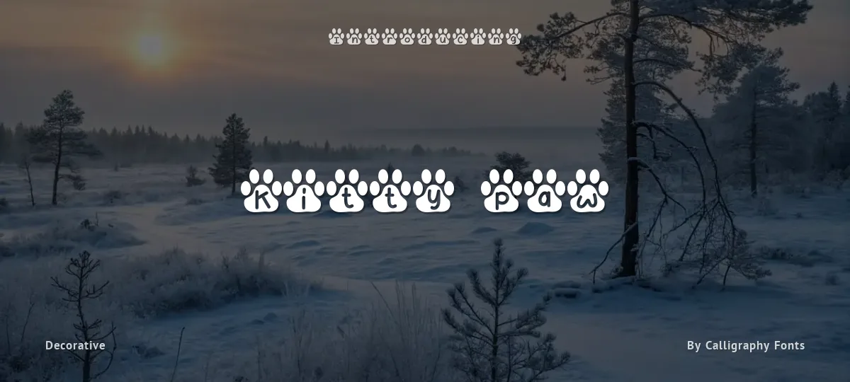 Kitty Paw font preview