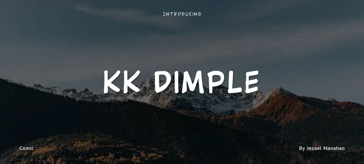 Kk Dimple font preview