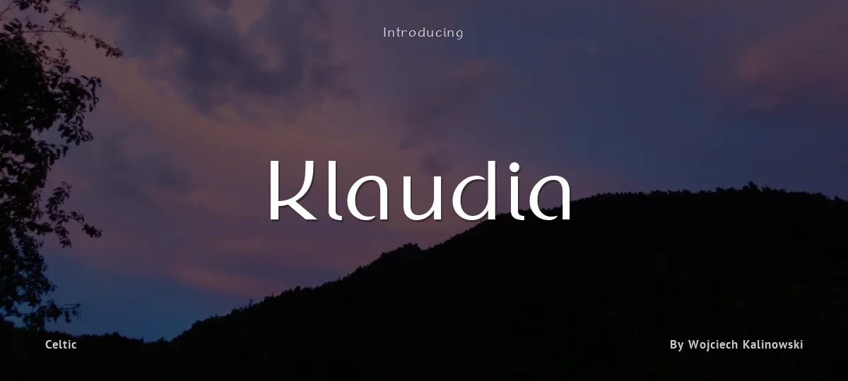 Klaudia font preview