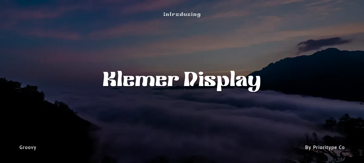 Klemer Display font preview